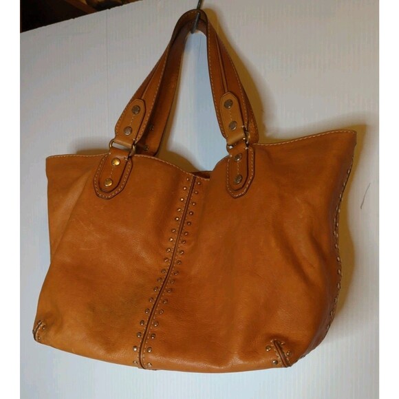 MICHAEL KORS Astor Uptown Studded Satchel Purse Hand Bag Shoulder Tote Leather - Picture 10 of 10